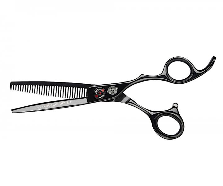 Profesion�lne efila�n� barber no�nice 6" Captain Cook Black Ripper 06478 - 32 zubov, �ierne