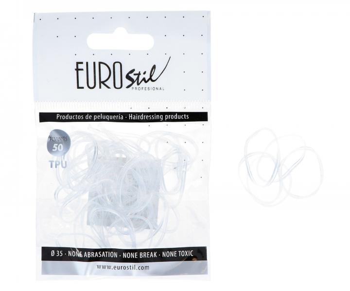 Gumiky do vlasov Eurostil Professional TPU Hair Elastics For Hairstyles - priehadn, 50 ks
