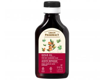 Olej pre such� a po�koden� vlasy s arganov�m olejom a lop�chom Green Pharmacy Repair Oil - 100 ml