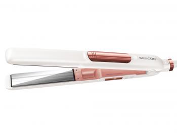 Žehlička na vlasy s parou Sencor SHI 5200GD - perleťová biela / ružová