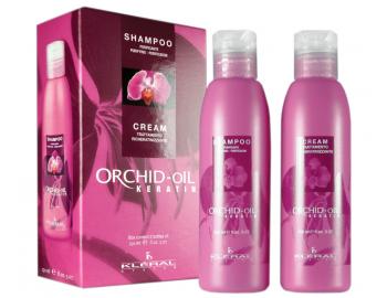 Hydratačná sada pre poškodené vlasy Kléral Orchid-Oil Keratin - šampón 150 ml + maska 150 ml