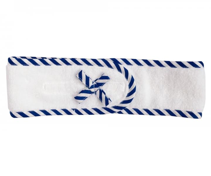 Kozmetick� �elenka MaryBerry Blue Dreams - biela s modr�mi pr��kami a ma��ou