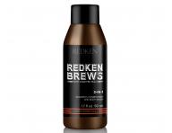 Pánsky čistiaci šampón na vlasy a telo Redken Brews 3in1 - 50 ml