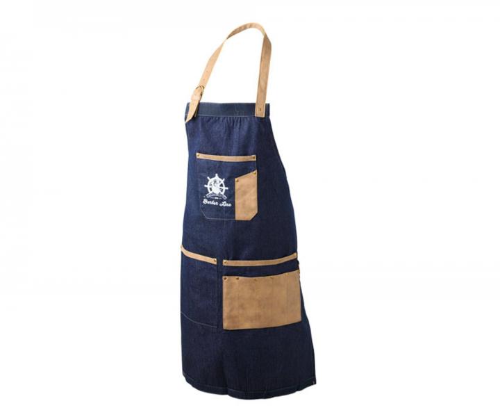 Barber z�stera Eurostil Professional Delantal Barber Line - modr�