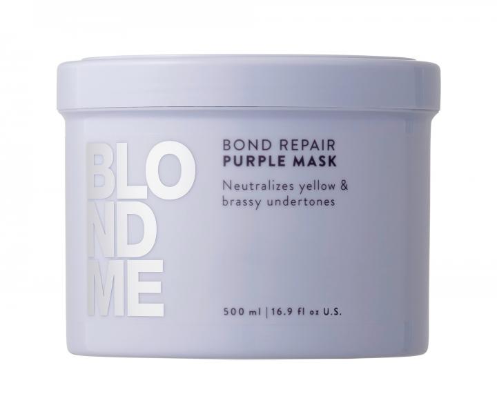 Neutralizan maska na posilnenie blond vlasov Schwarzkopf BlondMe Bond Repair Purple Mask - 500 ml