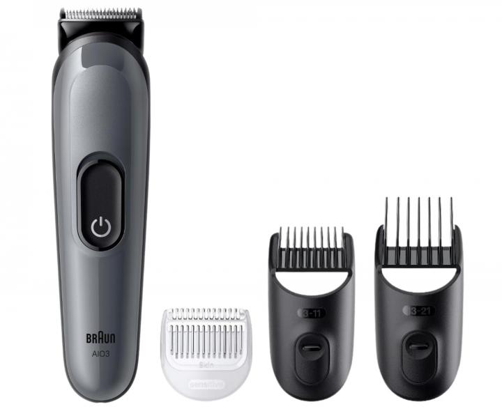 Multifunkn zastrihva vlasov, fzov a tela Braun Series 3 AIO3500 - ed