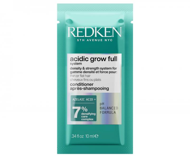 Kondicion�r pre hustotu a objem jemn�ch, z�ahnut�ch a norm�lnych vlasov Redken Acidic Grow Full System - 10 ml (bonus)