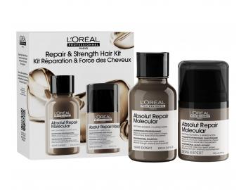 Cestovn� sada pre po�koden� vlasy Lor�al Professionnel Serie Expert Absolut Repair Molecular Repair & Strenght Hair Kit