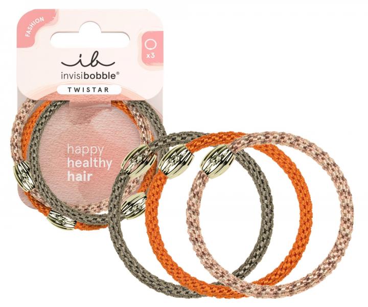 Sada ozdobn�ch gumi�iek do vlasov Invisibobble Twistar Orange Affaire - 3 ks