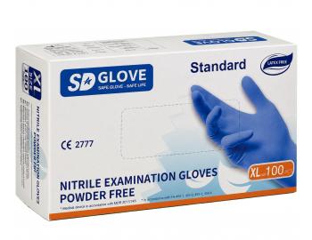 Nitrilov� rukavice SD Glove Nitrile Examination Gloves - 100 ks, modr�, ve�kos� XL