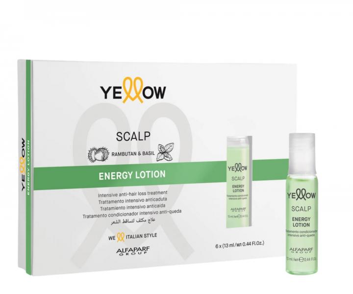 Intenz�vna k�ra proti padaniu vlasov Yellow Professional Scalp Energy Lotion - 6 x 13 ml