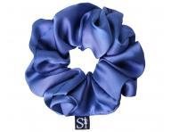 Ozdobn� �if�nov� gumi�ka do vlasov Sister Young Scrunchie Lilu Steel Blue - oce�ovo modr�