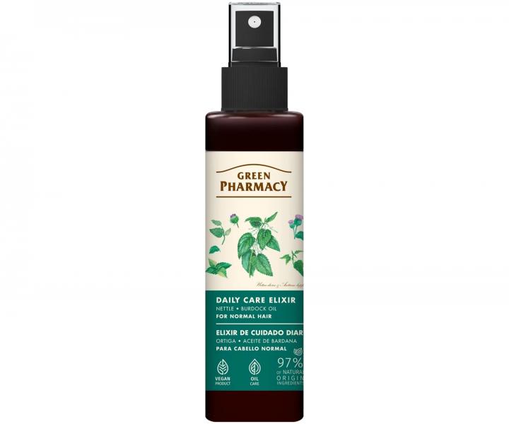 Bezoplachov� sprej pre norm�lne vlasy so �ih�avou a lop�chov�m olejom Green Pharmacy Daily Care Elixir - 150 ml