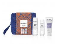 Cestovn sada na posilnenie krehkch vlasov Goldwell Dualsenses Bond Pro Travel Set + kozmetick tatika zadarmo