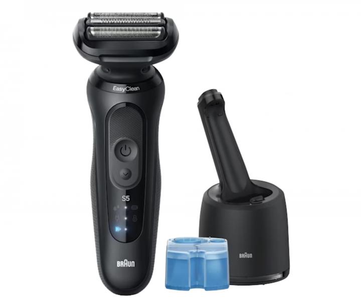 Planetov holiaci strojek s nabjacou a istiacou stanicou Braun Series 5 52-N7200cc - ierny