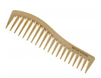 Hrebe� na vlasy Sister Young Zuri Styling Hair Comb - 18,3 cm, zlat�