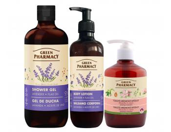 Sada telovej starostlivosti s levandu�ou a �anov�m olejom Green Pharmacy Lavender + tekut� mydlo zadarmo