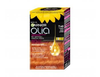 Permanentn olejov farba Garnier Olia 7.40 intenzvna meden