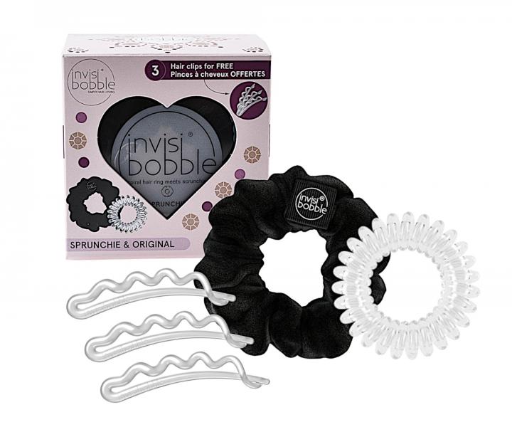 Sada �pir�lov�ch gumi�iek Invisibobble Sprunchie and Original + �pir�lov� sponky zadarmo