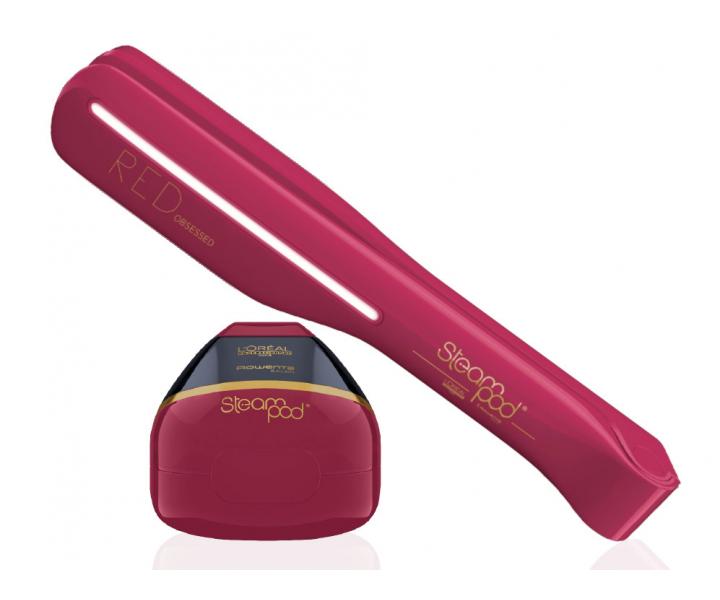 ehlika na vlasy s parou Loral SteamPod 2.0 Limited Edition Red Obsessed Retail - erven