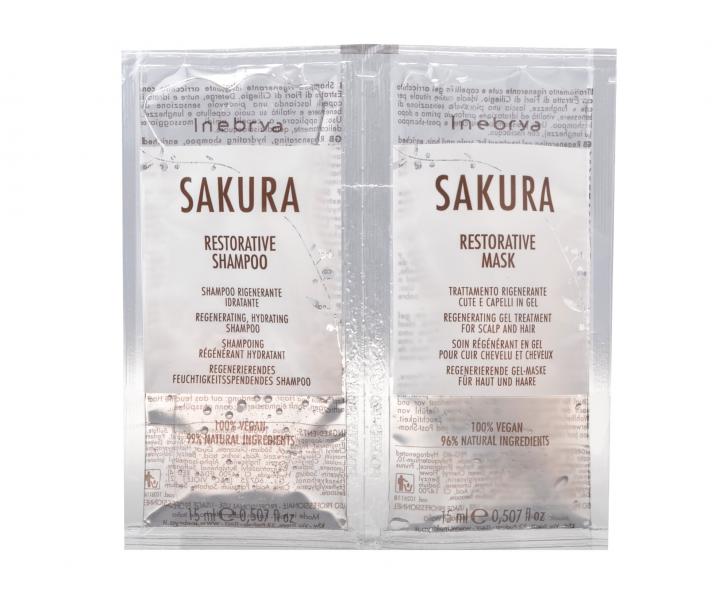 ampn a maska pre regenerciu vlasov Inebrya Sakura Restorative - 2x15 ml