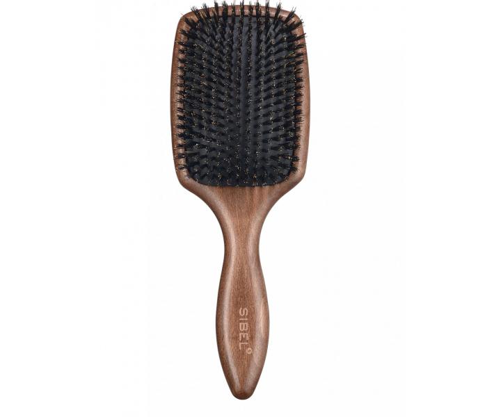 Ploch dreven kefa na vlasy so tetinami z diviaka Sibel Decopad - 25 x 8,5 cm