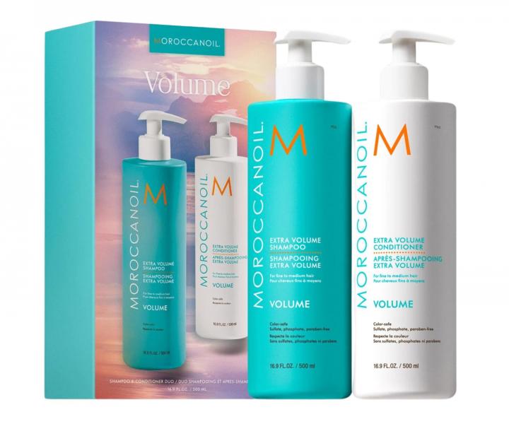 Darekov sada pre objem jemnch vlasov Moroccanoil Volume Duo - 2 x 500 ml