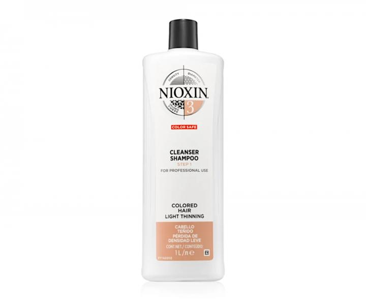 ampn pre mierne rednce farben vlasy Nioxin System 3 Cleanser Shampoo - 1000 ml