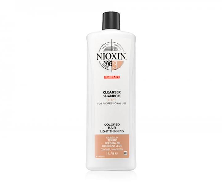 �amp�n pre mierne redn�ce farben� vlasy Nioxin System 3 Cleanser Shampoo - 1000 ml