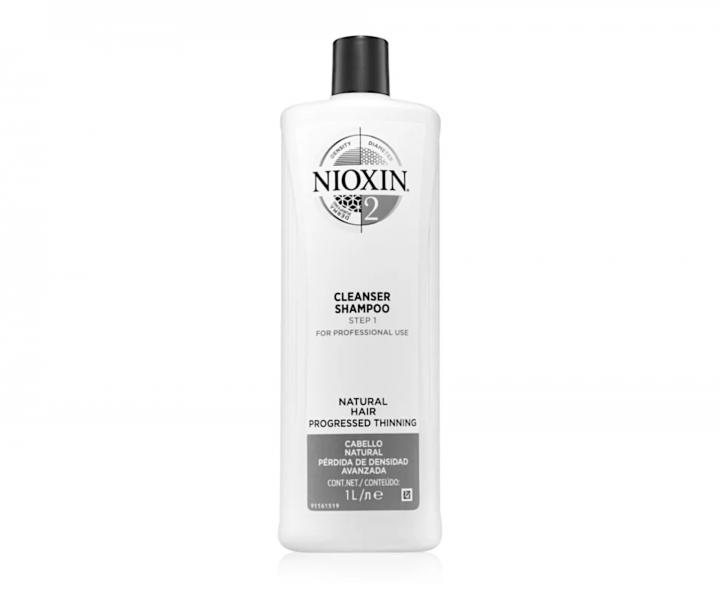 ampn pre silne rednce prrodn vlasy Nioxin System 2 Cleanser Shampoo - 1000 ml
