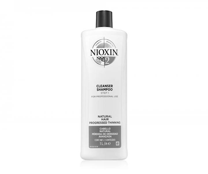 �amp�n pre silne redn�ce pr�rodn� vlasy Nioxin System 2 Cleanser Shampoo - 1000 ml