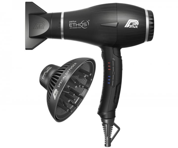 Profesionlny fn na vlasy s difuzrom Parlux Ethos - 2300 W, ierny