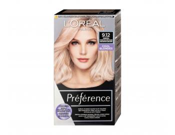 Permanentná farba Loréal Préférence 9.12 studená veľmi svetlá blond
