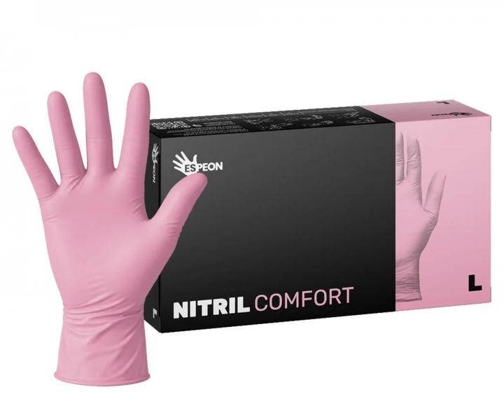 Nitrilov� rukavice Espeon Nitril Comfort - 100 ks, ru�ov�, ve�kos� L