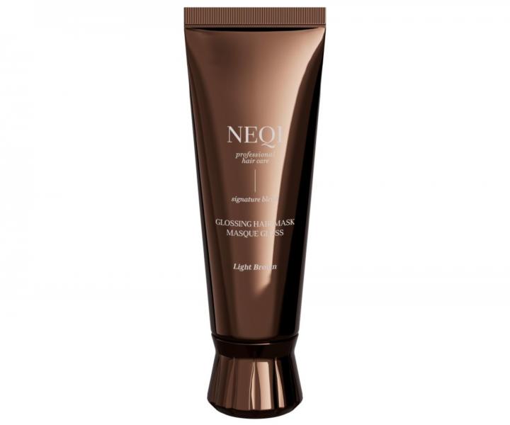 Farbiaca maska ​​na vlasy Neqi Glossing Hair Mask Light Brown - 120 ml, svetlo hned�