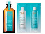 �ahk� olejov� starostlivos� Moroccanoil Treatment Light - 100 ml + �amp�n a kondicion�r Moroccanoil Frizz 2x10 ml zadarmo