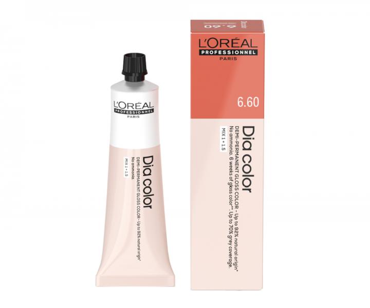 Preliv na vlasy Loral Professionnel Dia color 60 ml - 6.60 tmav blond intenzvna erven
