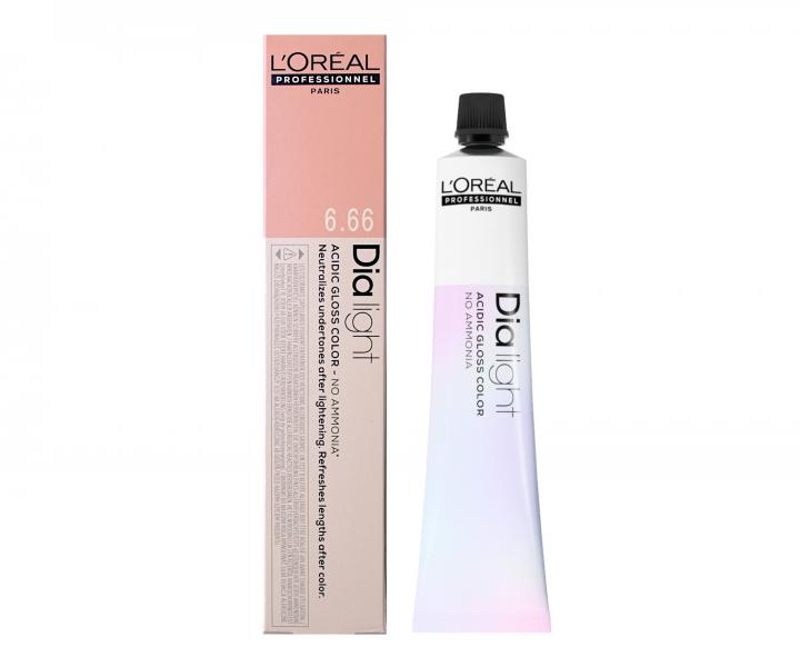 Preliv na vlasy Loral Dialight 50 ml - odtie 6.66 tmav erven tmav blond
