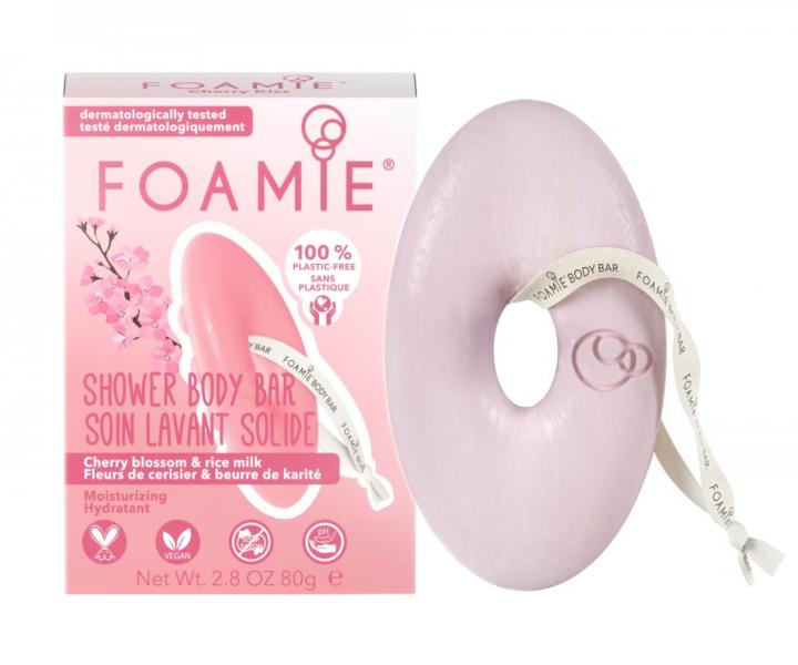 Tuh� sprchov� starostlivos� pre �eny Foamie Shower Body Bar Cherry Kiss - 80 g