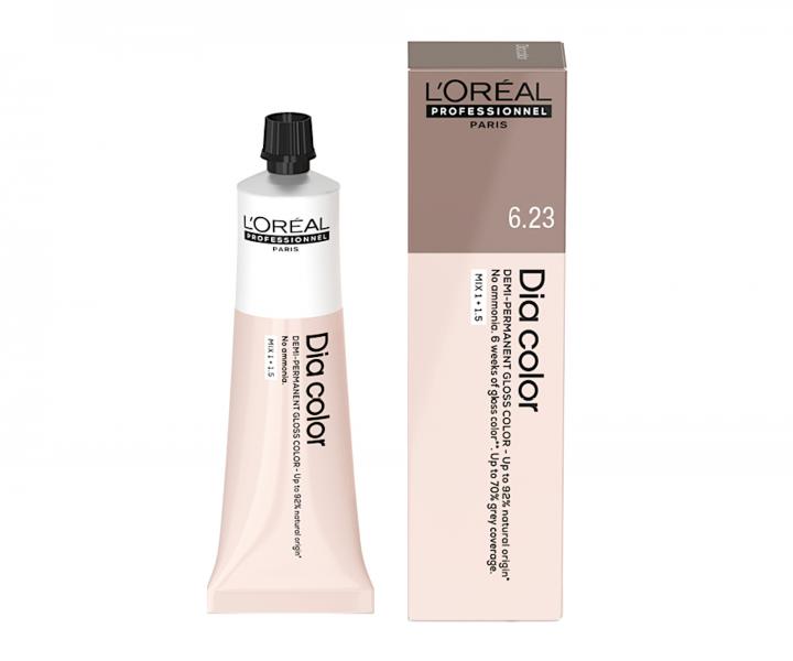 Preliv na vlasy Loral Professionnel Dia color 60 ml - 6.23 tmav blond dhov zlat