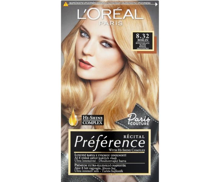 Permanentn� farba Lor�al Pr�f�rence 8.32 ru�ovozlat� blond