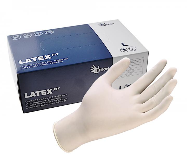 Latexov rukavice pre kadernkov Latex Fit - 100 kusov, ve. L