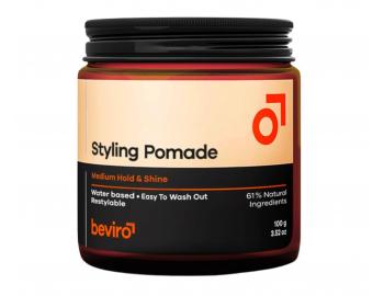Stylingov� pasta pre lesk vlasov so strednou fix�ciou Beviro Styling Pomade Medium Hold & Shine - 100 g