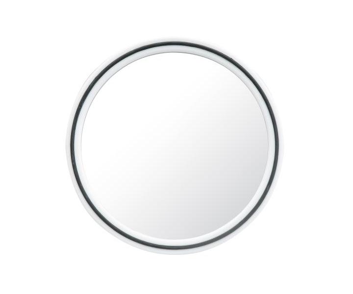 Okrhle zrkadlo s rukovou Sibel, bielo-ierne