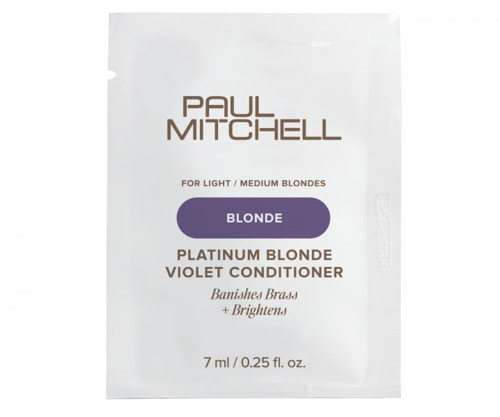 Neutraliza�n� kondicion�r pre blond a mel�rovan� vlasy Paul Mitchell Blonde Platinum Blonde Violet Conditioner - 7 ml