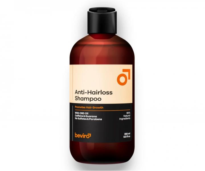 Prírodný šampón pre mužov proti padaniu vlasov Beviro Anti-Hairloss Shampoo - 250 ml