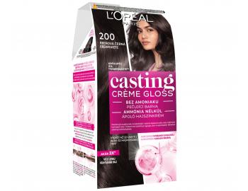 Preliv bez amoniaku Loral Casting Crme Gloss - 200 ebenov ierna