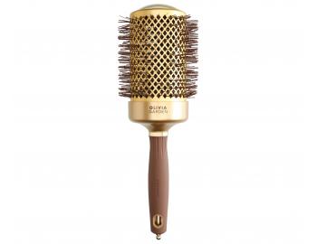 Okrúhla fúkacia kefa na vlasy Olivia Garden Expert Blowout Shine Gold & Brown - 65 mm