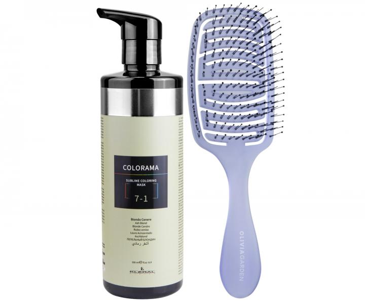 Semi-permanentn regeneran maska Klral System Colorama 7.1 - 500 ml, popolav blond + kefa zadarmo