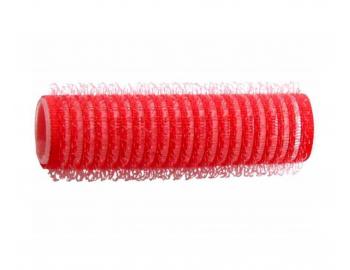 Nat��ky na vlasy Duko Velcro pr.15 mm, 6 ks - samodr�iace, �erven�